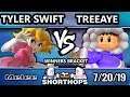 Short Hops 4 SSBM - Tyler Swift (Peach) Vs. Treeaye (Ice Climbers) Smash Melee Winners Round 1