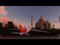 Sunset Plane Crash at Taj Mahal - AIR INDIA 747-8i