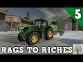 THE FIRST SNOW EP5 | Farming Simulator 19 Seasons | Old Farm Countryside Rags To Riches