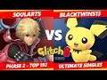Glitch 8 SSBU - SoulArts (Shulk) Vs. Blacktwins13 (Pichu) Smash Ultimate Tournament Top 192