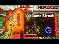 i went on the first EVER 100 game win streak at the cages... NBA 2K20