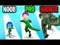 NOOB vs PRO vs HACKER In KAIJU RUN!? (ALL LEVELS!)