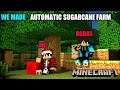 BUILDING AUTOMATIC SUGARCANE FARM in MINECRAFT Malayalam