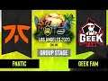 Dota2 - Fnatic vs. Geek Fam - Game 2 - Group Stage - SEA - ESL One Los Angeles