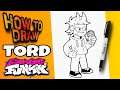 HOW TO DRAW FRIDAY NIGHT FUNKIN TORD MODE | STEP BY STEP | como dibujar a tord de fnf | paso a paso