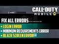 Call of Duty Mobile Fix All Errors | 100% Working All Problem Fixed