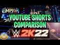 Comparing WWE 2K22 with WWE 2K20 at Summerslam #Shorts