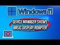 Device Manager Shows Microsoft Basic Display Adapter Under Display Adapters in Windows 11/10