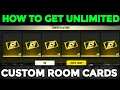 How to get free custom room card in free fire | How to get unlimited custom card in free fire