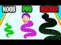 NOOB vs PRO vs HACKER In SNAKEMASTER 3D GAME! (EVIL PAW PATROL BOSS FIGHT!?)