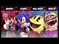 Super Smash Bros Ultimate Amiibo Fights  – Request #18468 Mario & Sonic vs Pac Man & Wario