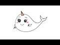 How to draw cute Narwhal #draw #art