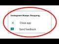 How To Fix Instagram Keeps Stopping Error Android & Ios - Solve App Not Open Problem