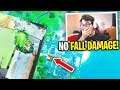 How to NOT TAKE FALL DAMAGE from ANY HEIGHT in Fortnite... (crazy glitch)