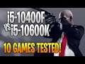 Intel i5-10400F vs Intel i5-10600K | 10 Game Benchmark Test and Gameplay