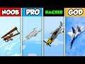 NOOB vs PRO vs HACKER vs GOD : FIGHTER JET in Minecraft! (Animation)