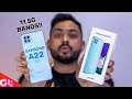 Samsung Galaxy A22 5G Unboxing | 11 5G Bands and 2 OS Upgrades? | GT Hindi