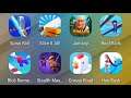 Spiral Roll,Slice It All,Jumanji,Roof Rails,Blob Runner 3D,Stealth Master,Crossy Road,Hair Rush