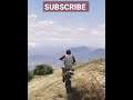 Franklin Jumps Off Mount Chilliad on a Dirt Bike | GTA V | Hussain Plays #Shorts