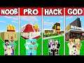 Minecraft: MCDONALDS BUILD CHALLENGE - NOOB vs PRO vs HACKER vs GOD Animation