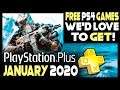 PS PLUS JANUARY 2020 - FREE PS4 GAMES WE'D LOVE TO GET!