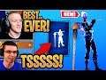 TFUE & Streamers React to the *NEW* "TSSSSS" Emote! - Fortnite Best Moments
