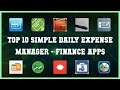 Top 10 Simple Daily Expense Manager Android Apps