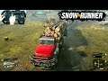 SNOWRUNNER ps4 - gameplay logitech G29 |Transport de deux remorques de troncs d'arbres
