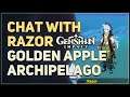 Chat with Razor at Golden Apple Archipelago Genshin Impact