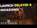 NEW WORLD MMO - Launch Delayed! + Invasions, Huge PvE Endgame Content