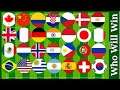 World Cup Qatar 2022 - Countryball Match #3 | Marble Race | Countryball | USA | Brazil | Maxico | UK