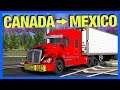 Driving from Canada to Mexico in American Truck Simulator