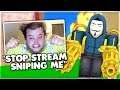 HACKERS Sneak Into Our SERVER And STREAM SNIPED... Arsenal (ROBLOX)