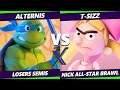 S@X 425 Losers Semis - Alternis (Leonardo) Vs. T-Sizz (Helga) NASB Nickelodeon All-Star Brawl