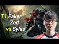 SKT T1 Faker Zed vs Sylas | KR SoloQ Patch 11.16