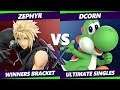 Smash Ultimate Tournament - DCorn (Yoshi) Vs. Zephyr (Cloud) S@X 307 SSBU Winners Round 4