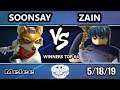 GOML 2019 SSBM - PG | Zain (Marth) Vs. Soonsay (Fox) Smash Melee Tournament Winners Top 64