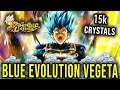 Dragon Ball Legends LF BLUE EVOLUTION VEGETA SUMMONS 15k CHRONO CRYSTALS
