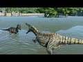 Spinosaurid Royale Baryonyx VS Spinoraptor VS Spinosaurus VS Suchomimus - Jurassic World Evolution