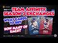 TEAM AFFINITY SEASON 3 EXCHANGES! WHAT CARDS DO I NEED? HOW MANY OF EACH? MLB THE SHOW 21 STUB