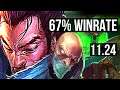 YASUO vs SINGED (MID) | 67% winrate, 14/2/3, Legendary, 900K mastery | BR Master | 11.24