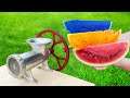 EXPERIMENT : COLORFUL WATERMELON VS MEAT GRINDER