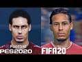 FIFA 20 vs PES 20 - Liverpool Player Faces Comparison