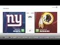 (New York Giants vs Washington Redskins) Preview of Madden 20 using (Madden NFL 19)