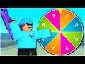 SPIN THE WHEEL CHOOSES WHAT GUN TO USE! Roblox Big Paintball