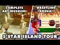5 Star Island with a Complete Art Museum and Wrestling! Animal Crossing New Horizons Island Tour!