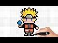 Cara menggambar Naruto | Easy Pixel Art