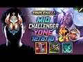 Challenger Yone MID vs Qiyana - 천상계 미드 요네 템트리 룬 철갑궁 정복자 - LOL KR 11.9