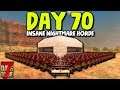 DAY 70 INSANE HORDE vs PILLBOX BUNKER BASE! | 7 Days to Die Alpha 18 Gameplay