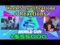 Fortnite World Cup *EMOTIONAL* Reactions to Qualification *WINNING* $50000 *WEEK 5*